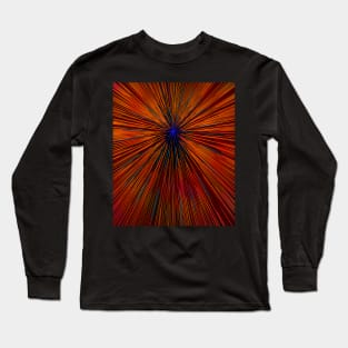 A colorful hyperdrive explosion - orange with blue highlights version Long Sleeve T-Shirt